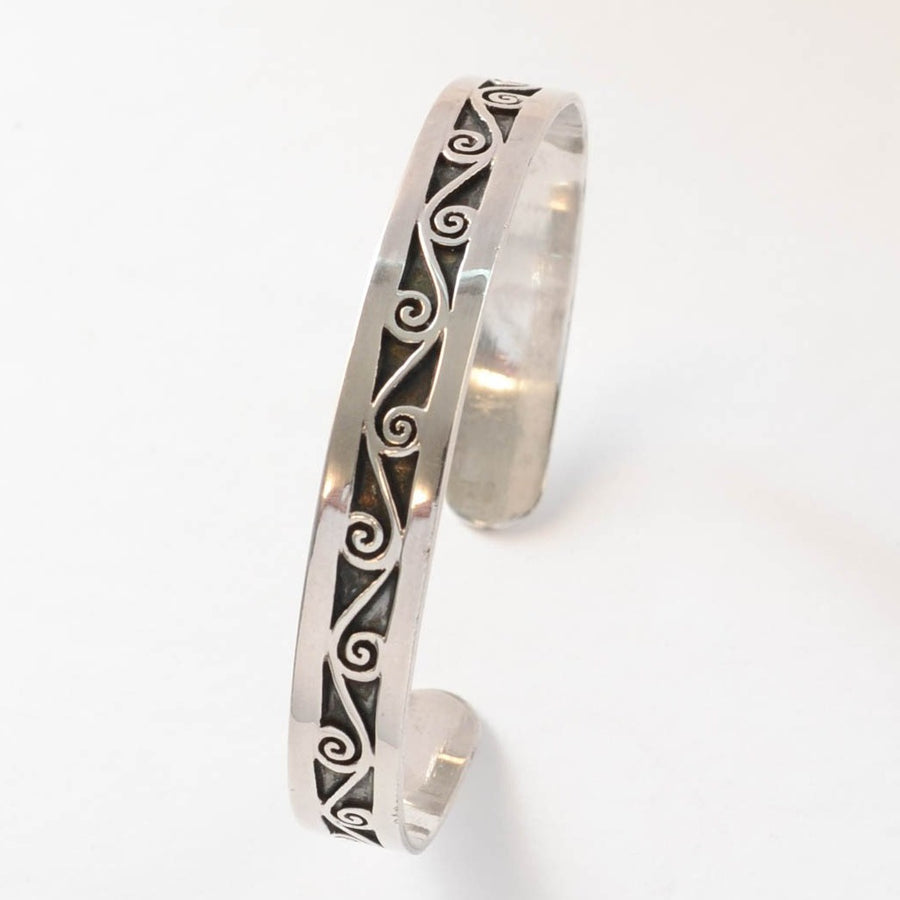 Scroll - Sterling Silver Cuff Bracelet