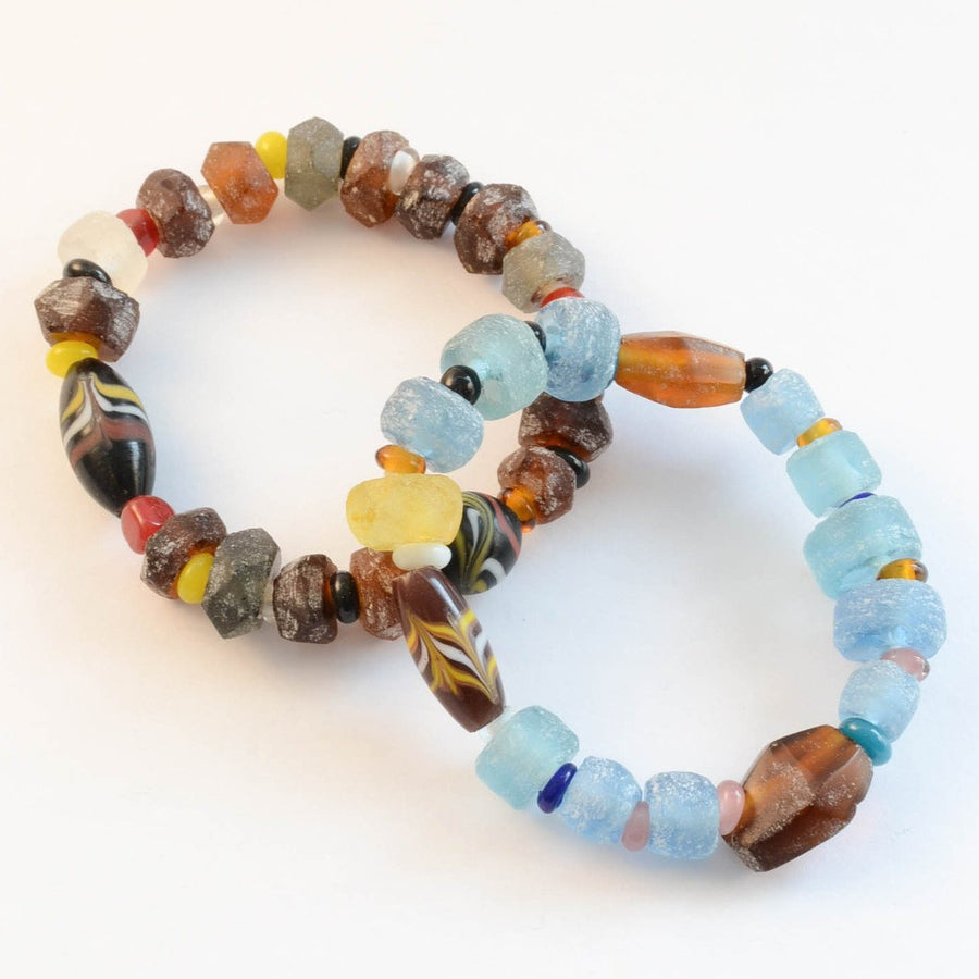 Beach Glass Bracelet - Brown