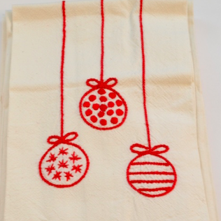 Hand Embroidered Ornaments Towel