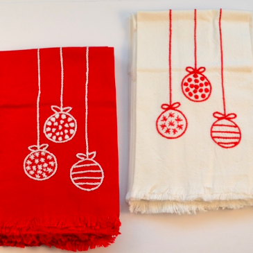 Hand Embroidered Ornaments Towel