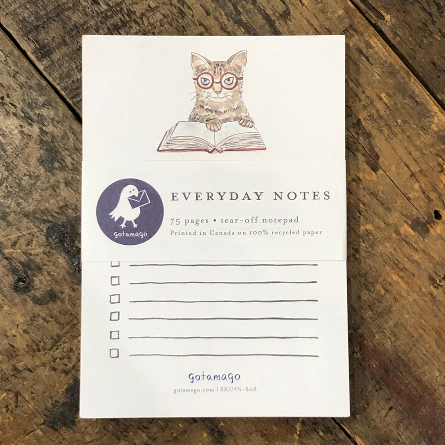Notepad - Bookworm Cat